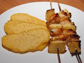 Brochettes de Poulet, Ananas et Gingembre