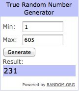 Giveaway winner