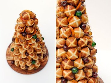 Hot Cross Bun Croquembouche