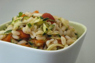 Salade de Blé Tendre, Courgette et Abricot