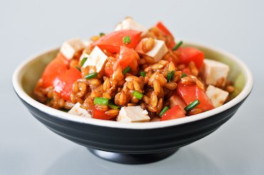 Salade de tomates et petit épeautre