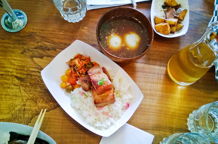 Slow-cooked eggs at Namu Gaji