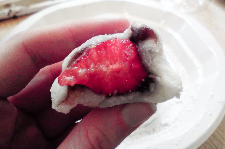 Daifuku mochi à la fraise