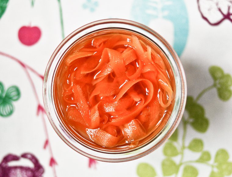 Pickle de carottes au gingembre Recette