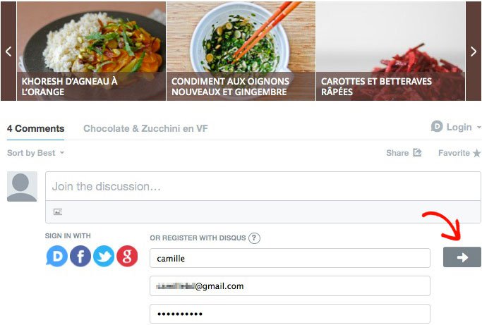 Saisissez votre nom, votre adresse email, et un mot de passe.