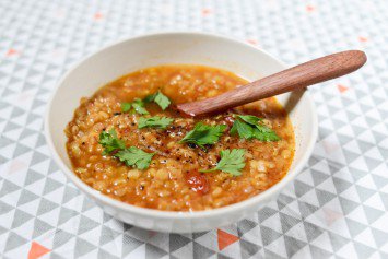 Soupe de lentilles corail