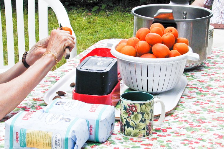 Prepping for jam-making