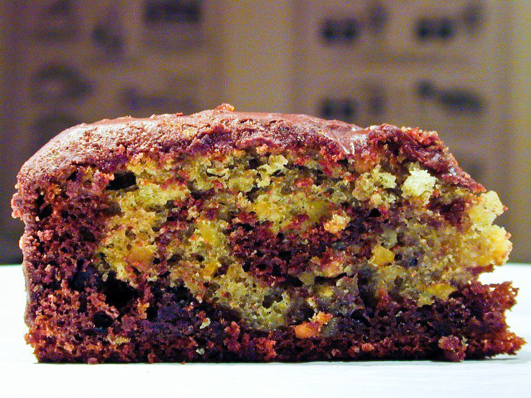 Chocolate and Pistachio Surprise Cake Recipe