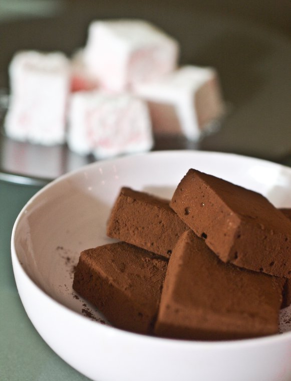 Rose and Chocolate French Marshmallows