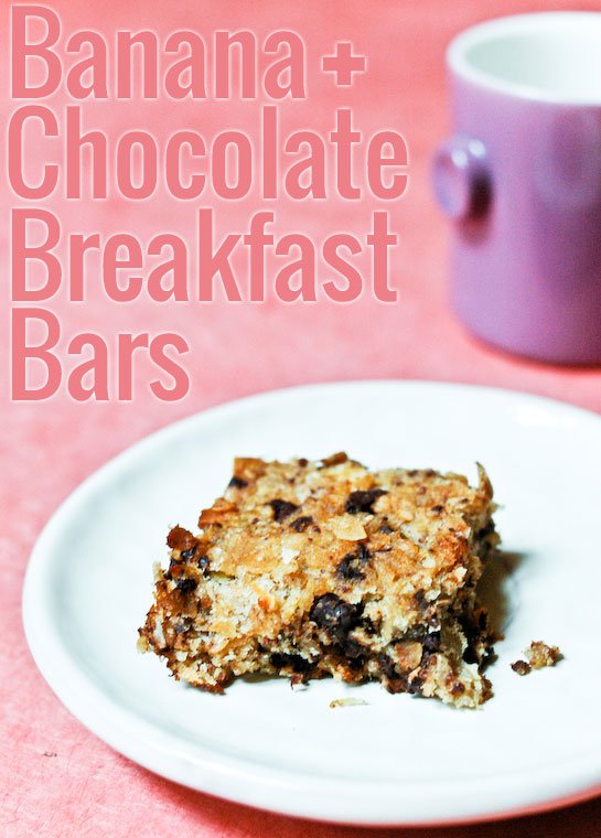 Healthy Banana Chocolate Breakfast Bars