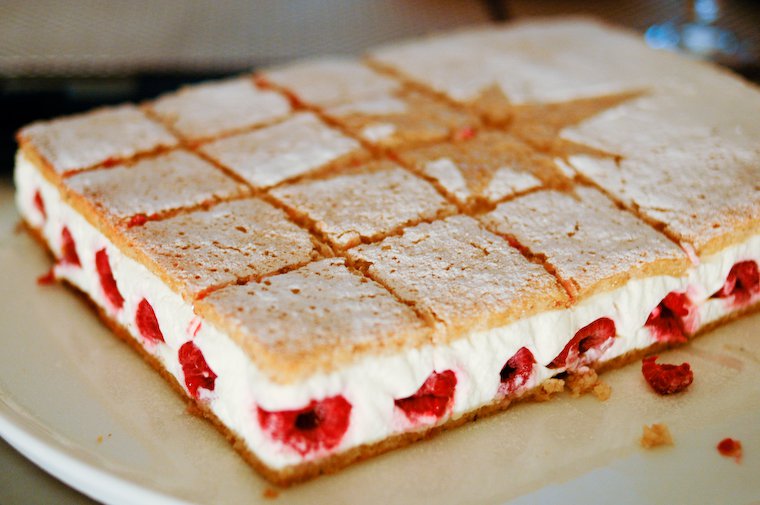 Raspberry Dacquoise