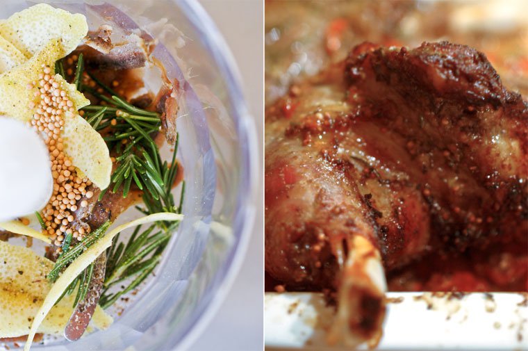 Slow-Roasted Shoulder of Lamb, rubbed with Rosemary, Anchovy, and Lemon Zest Recipe