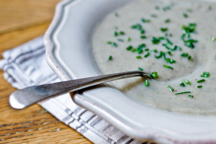 Jerusalem Artichoke Soup with Bacon