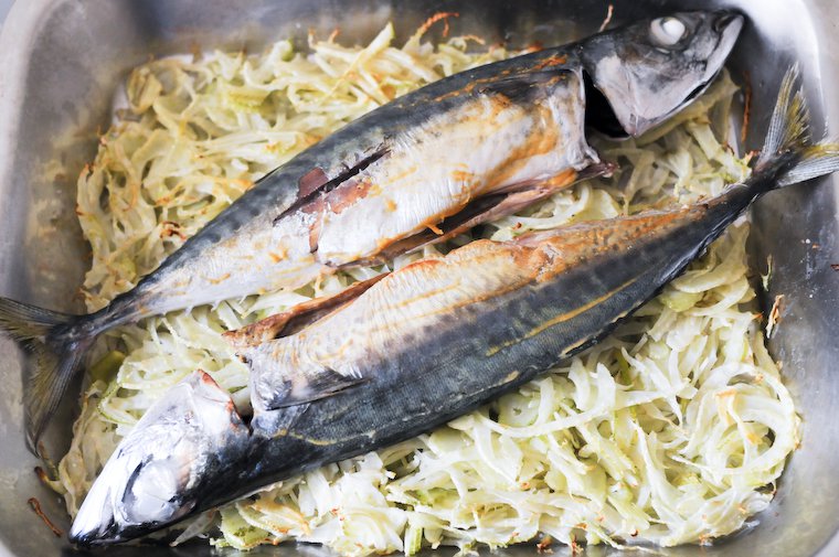 Roasted Mustard Mackerel with Fennel