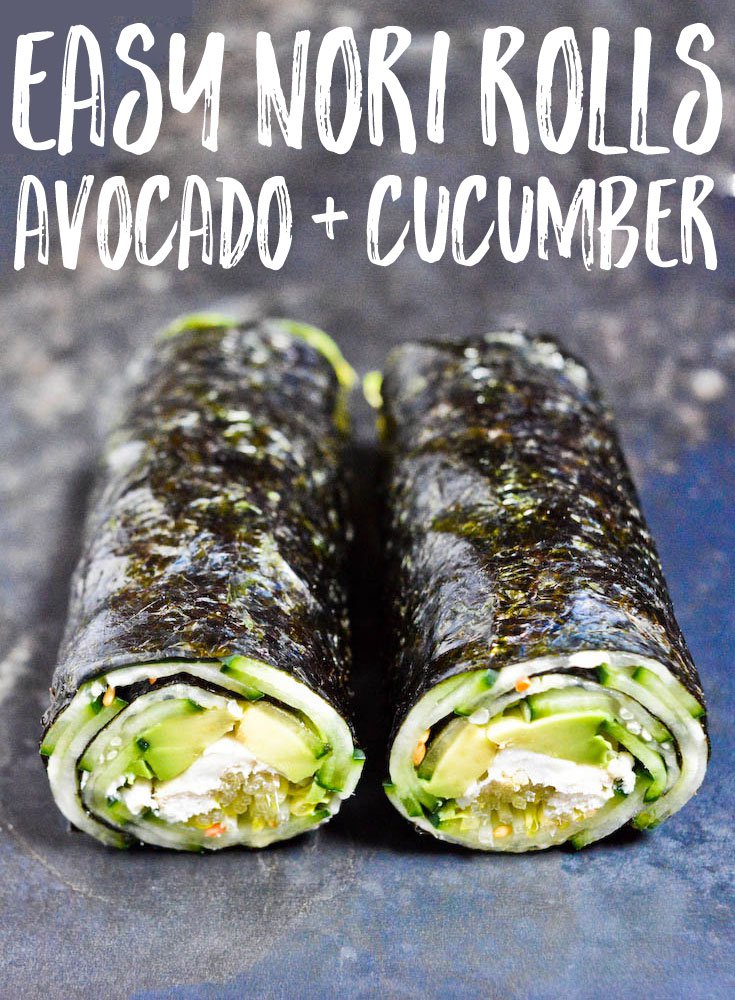 Quick Nori Roll with Cucumber and Avocado Recipe - FoodyMake