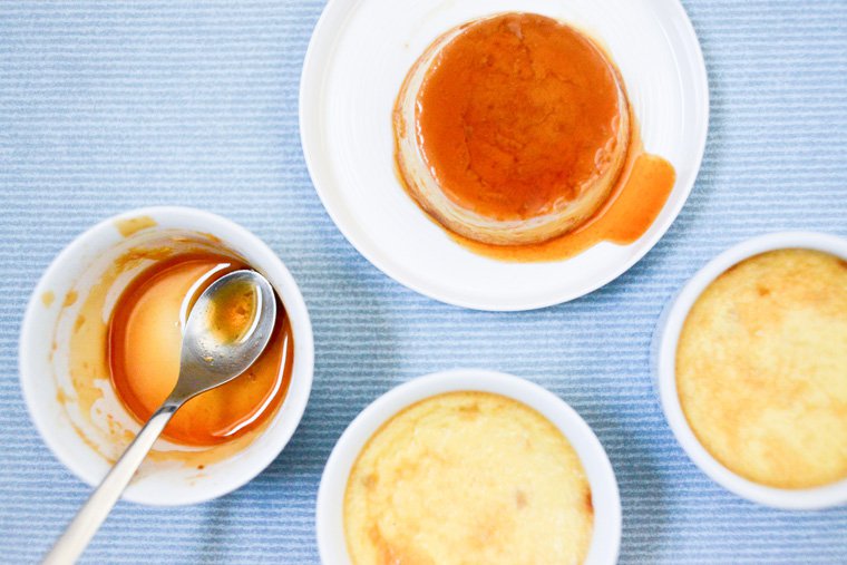 Making flan for the first time and my favorite baking pan splits