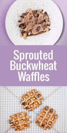 Easy, healthy, flour-free waffles made from sprouted buckwheat and quinoa. Crisp and delicious, they won't give you a sugar crash two hours after breakfast.