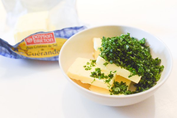 Butter and herbs