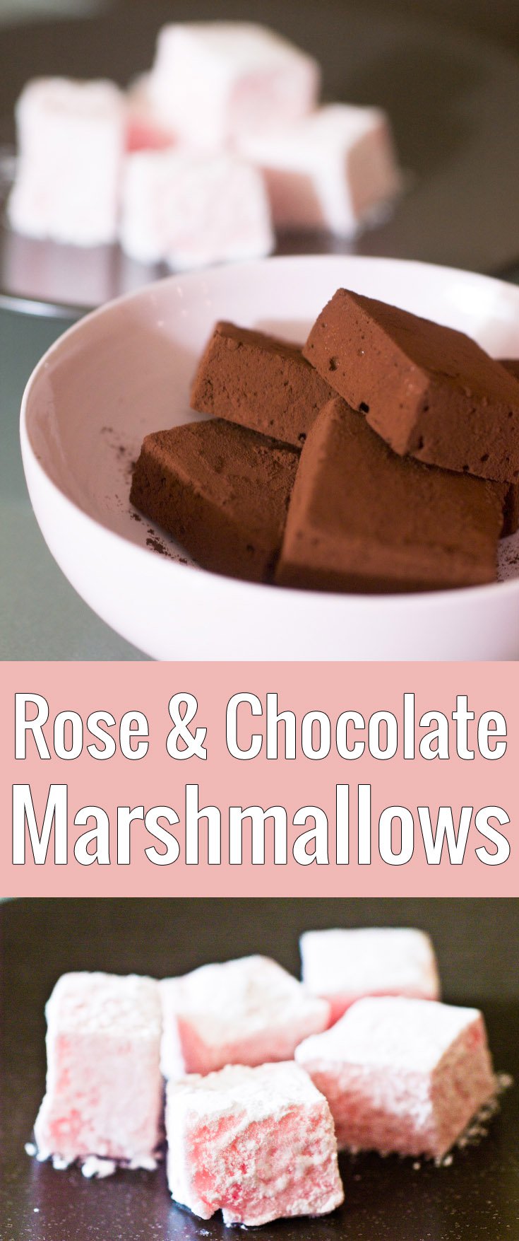 French Marshmallows with Rose and Chocolate Recipe Chocolate & Zucchini