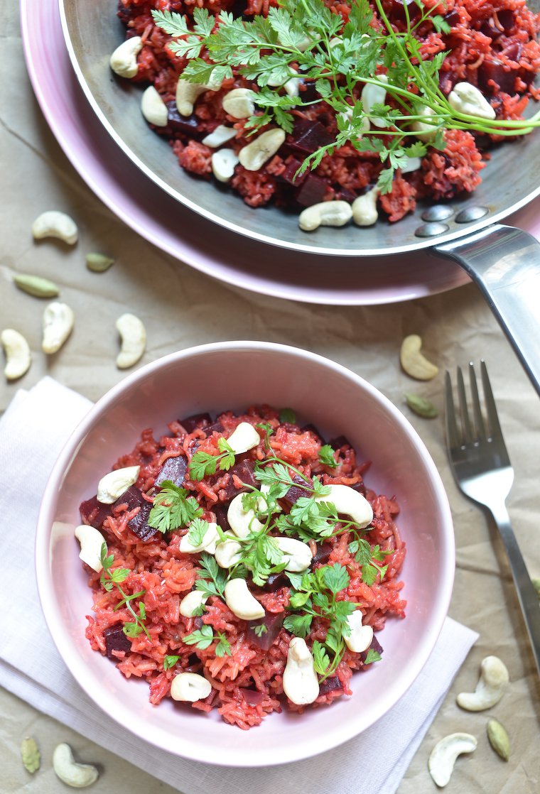 Easy Spiced Beet Pilau