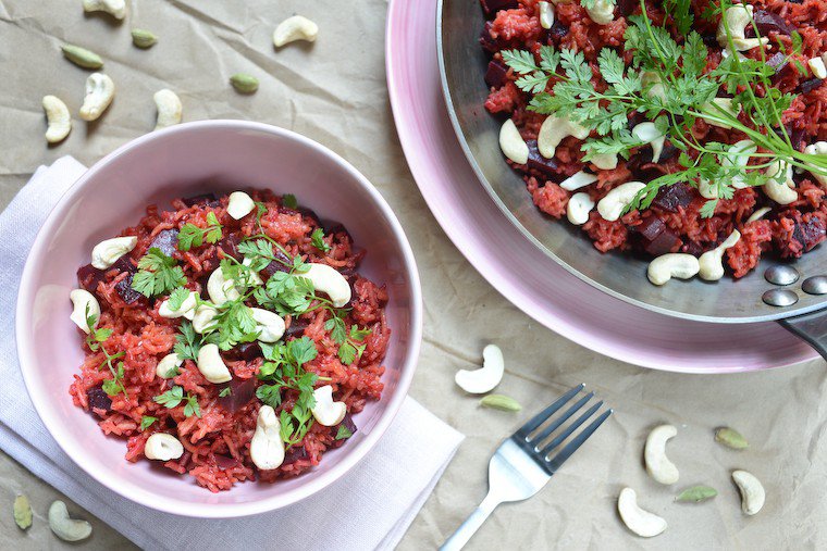 Spiced Pilau Rice with Beets Recipe