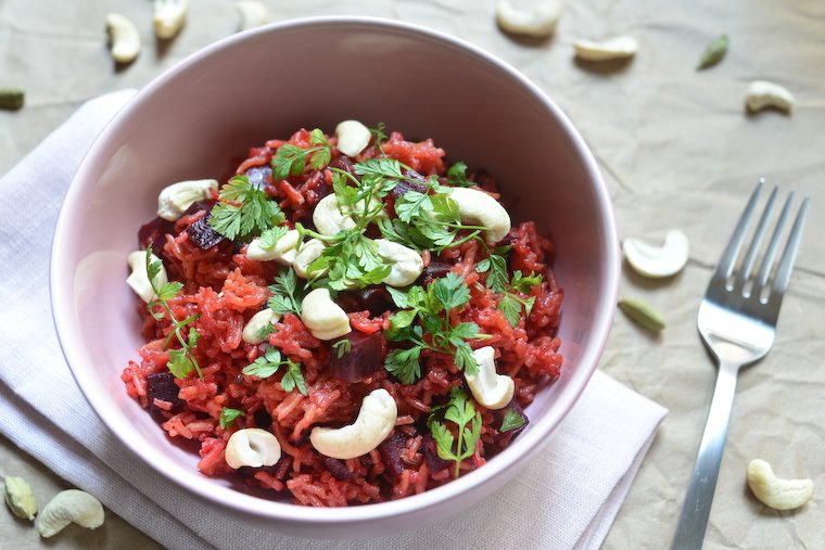 Easy Spiced Beet Pilau