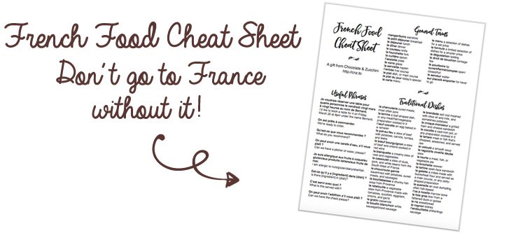 French Food Cheat Sheet