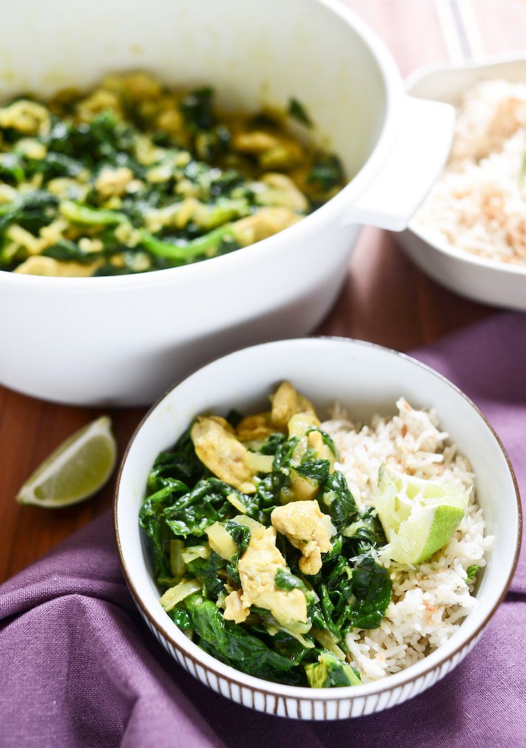 30-Minute Spinach and Chicken Curry