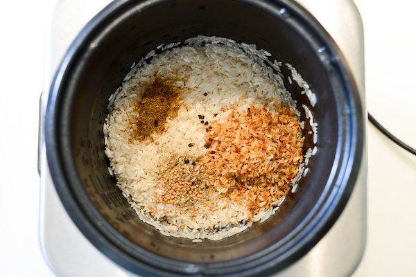 Rice, coconut, and spices