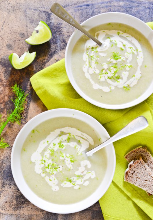 Fennel Soup with Lime and Cashew Cream Recipe Chocolate & Zucchini