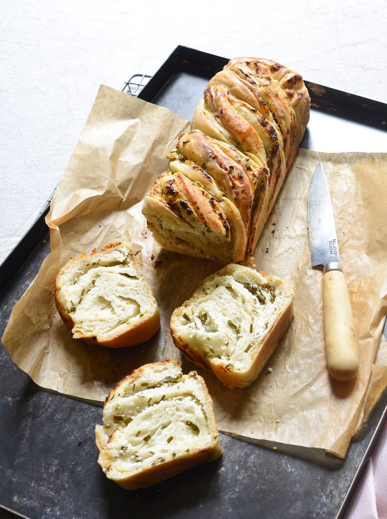 Goat Cheese and Herb Babka