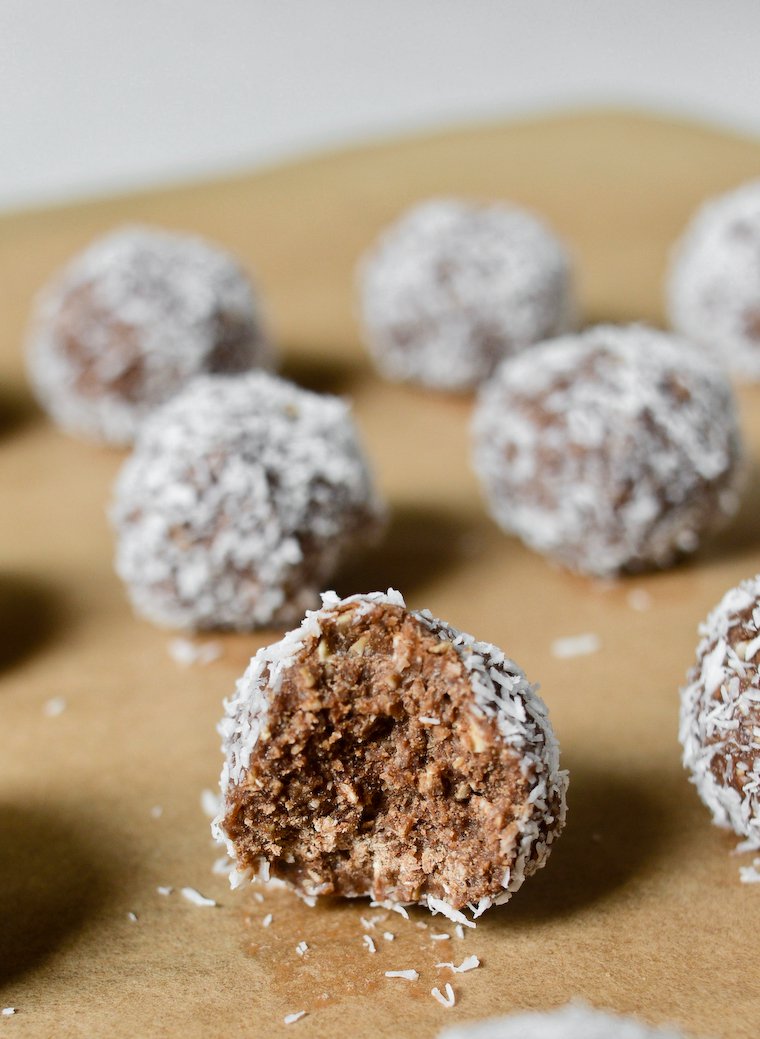 Chocolate Coconut Truffles Recipe Swedish Chocolate Balls Chokladbollar No Bake Vegan 