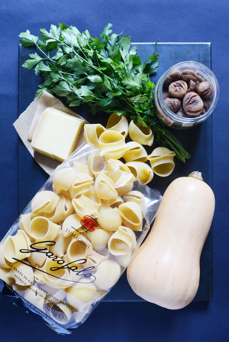 Stuffed Lumaconi with Butternut and Chestnuts - Ingredients