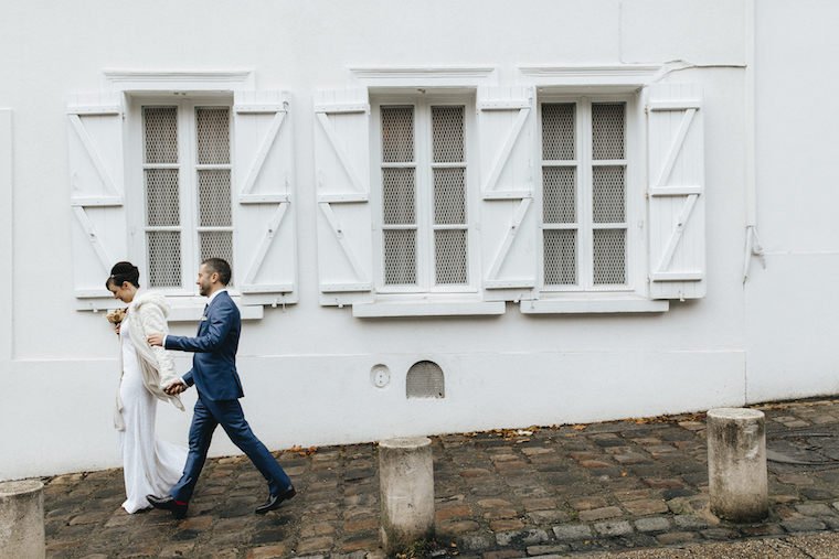 Bride & groom in Montmartre