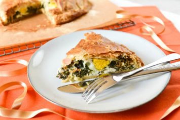 French Easter Pie with Spinach and Goat Cheese