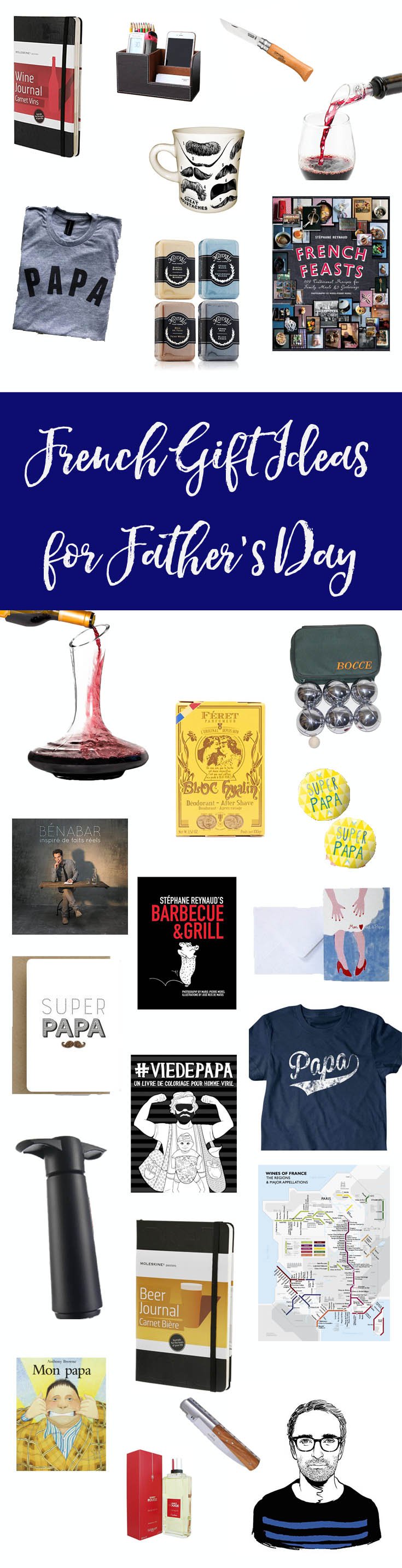 French Gift Ideas for Father's Day : Does your Papa love all things French? This Father's Day, treat him to one of my French Father's Day Gift Ideas!